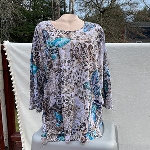 3/$10 Time and Tru Size XXXL (22) Women's Top with Embellishment